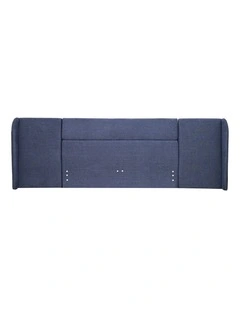 Baxter Headboard With Wing Queen in Indigo Sky