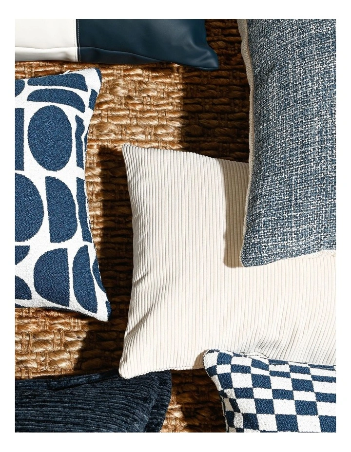 Blocks Fabric Cushion 57 X 57cm in Blue image 2