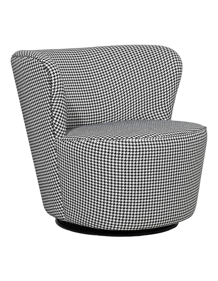 Darcy & Duke Coco Swivel Chair - Houndstooth Grey image 1