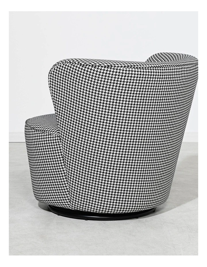Darcy & Duke Coco Swivel Chair - Houndstooth Grey image 4