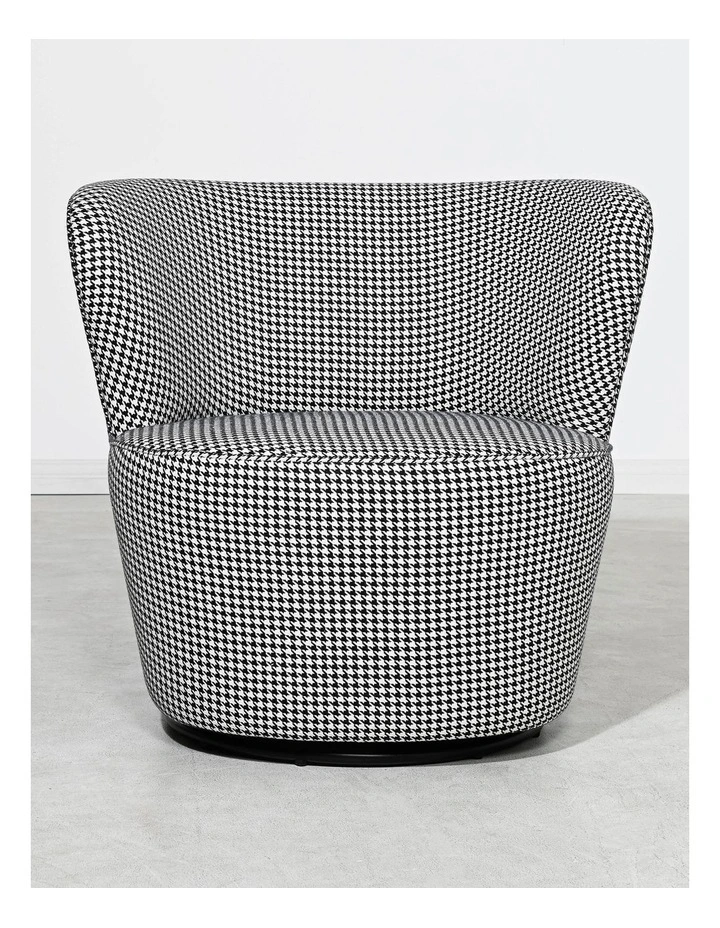 Darcy & Duke Coco Swivel Chair - Houndstooth Grey image 5