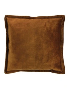 Plush Velvet Cushion 50 X 50cm in Rust