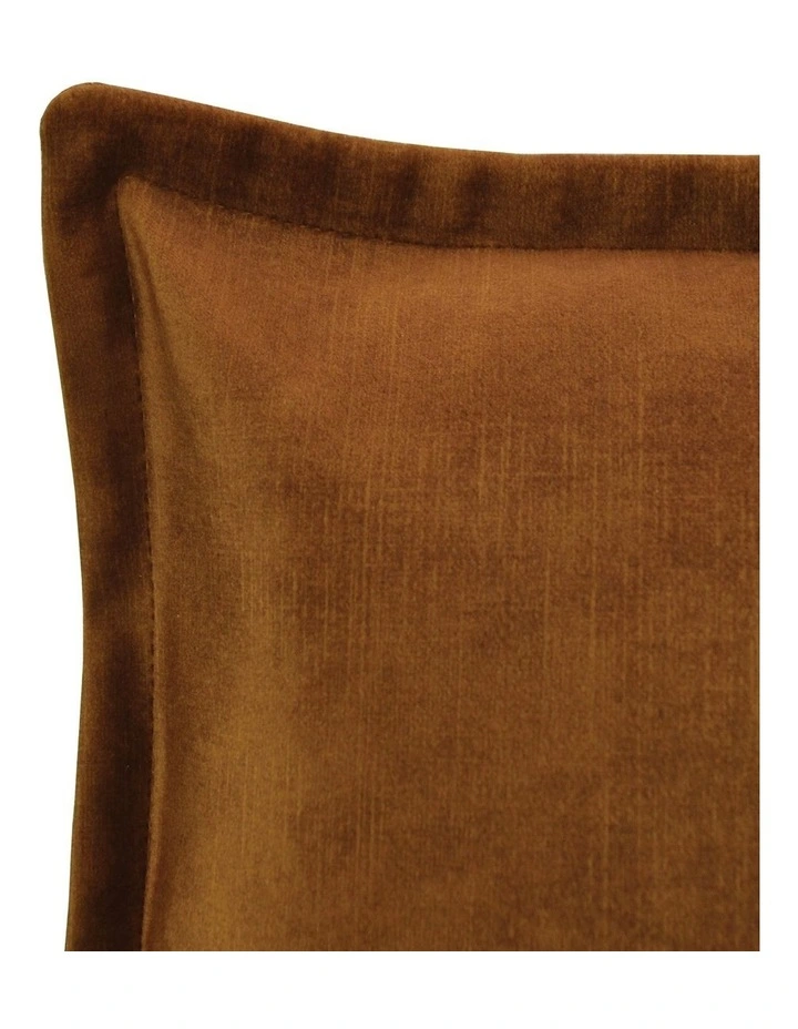 Plush Velvet Cushion 50 X 50cm in Rust image 3