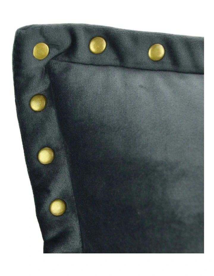 Steel Velvet Cushion 50 X 50 cm in Grey image 3