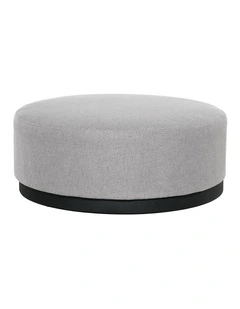 Tribeca Round Ottoman in Woli Grey