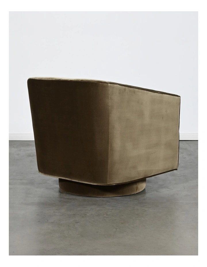 Darcy & Duke Artemis Swivel Chair, Dark Olive Velvet image 6