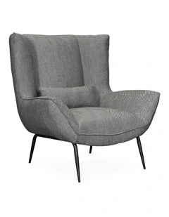 Darcy & Duke Enzo Armchair - Black Tan Knit Grey