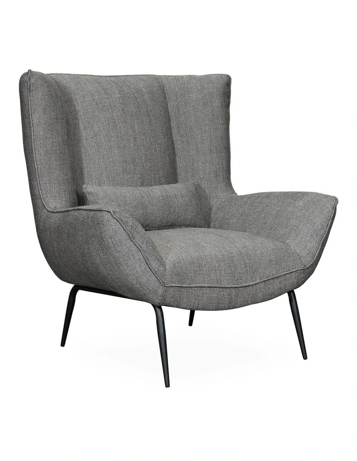 Darcy & Duke Enzo Armchair - Black Tan Knit Grey image 1
