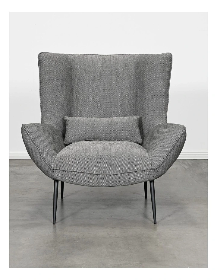 Darcy & Duke Enzo Armchair - Black Tan Knit Grey image 2