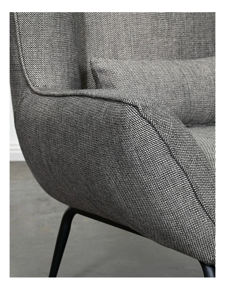 Darcy & Duke Enzo Armchair - Black Tan Knit Grey image 3