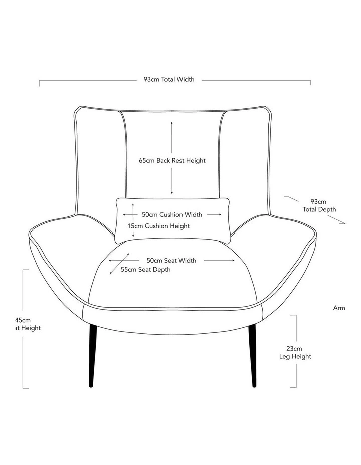 Darcy & Duke Enzo Armchair - Black Tan Knit Grey image 7