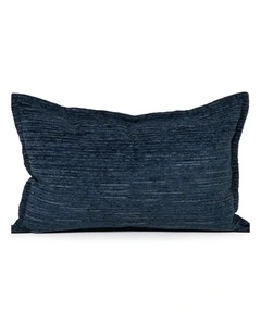 Ruffled Indigo - Velvet Cushion - 37 X 57