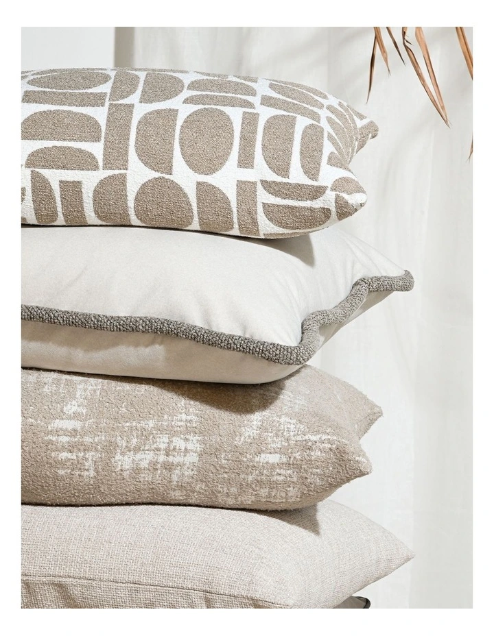Stormy Fabric Cushion 37 X 57cm in Oat image 2