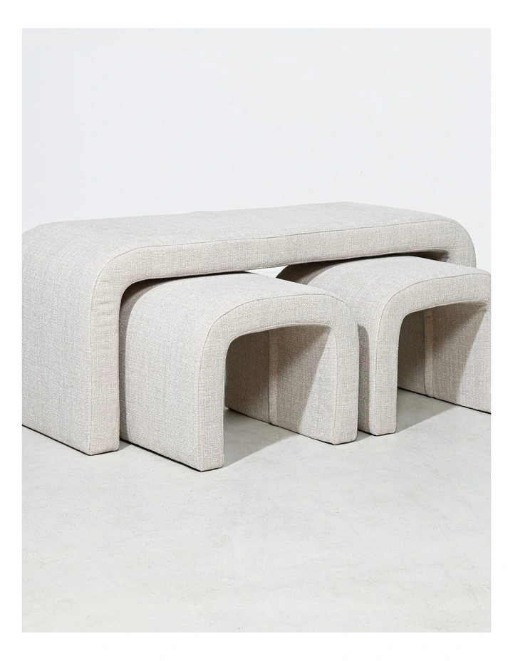 Darcy & Duke Lyon Small Arch Ottoman - Chacha Beige image 6