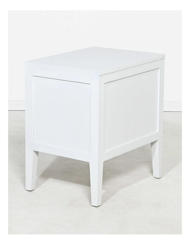 Darcy & Duke Turin two-drawer bedside table - Mahogany - White image 5