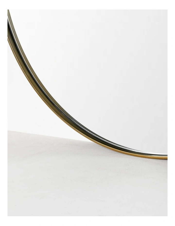Gatsby Brushed Gold Round Mirror - 80 cm image 3