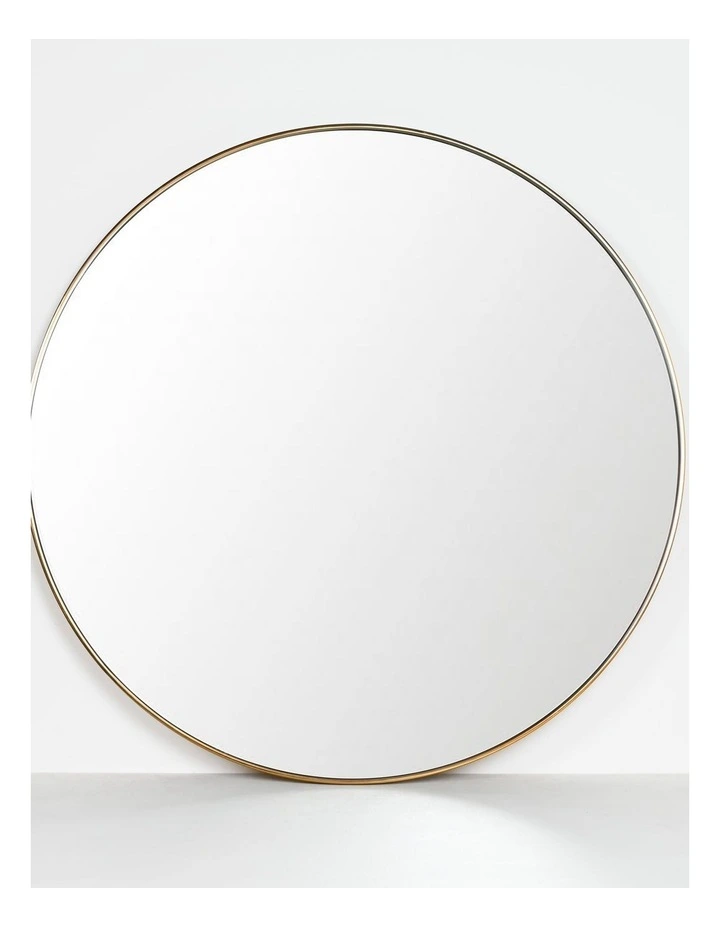 Gatsby Brushed Gold Round Mirror - 80 cm image 4