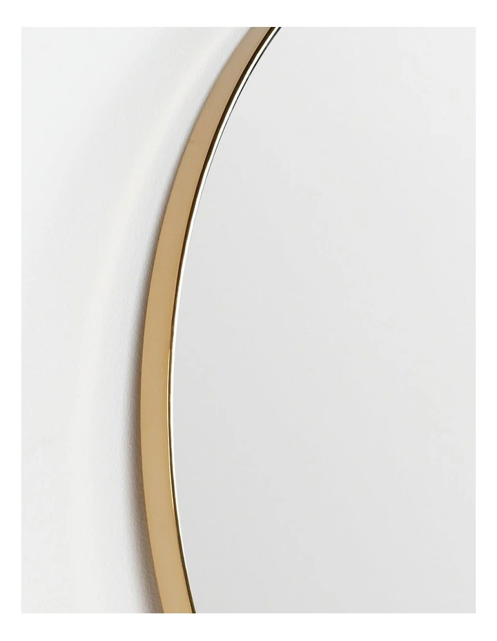 Gatsby Brushed Gold Round Mirror - 80 cm image 5