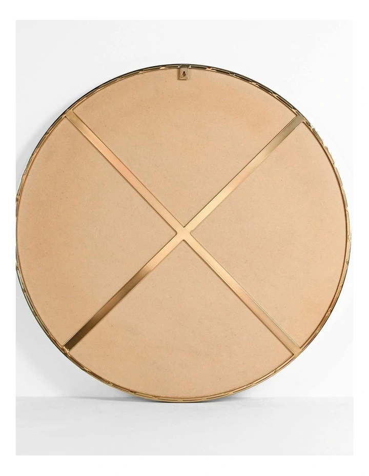 Gatsby Brushed Gold Round Mirror - 80 cm image 6