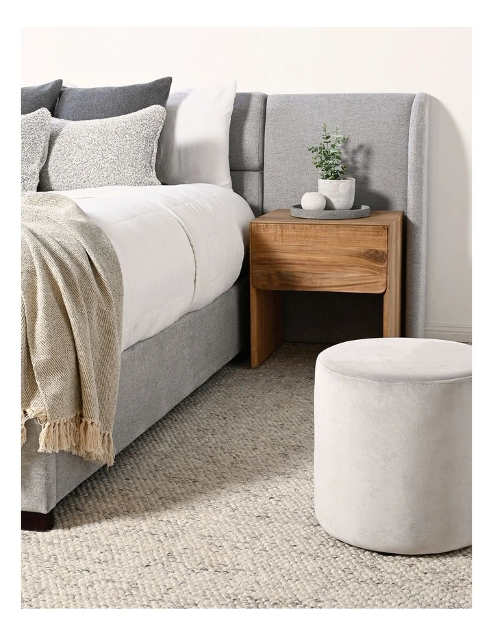 Waverley - Headboard With Wing - Queen - Paloma Grey image 2