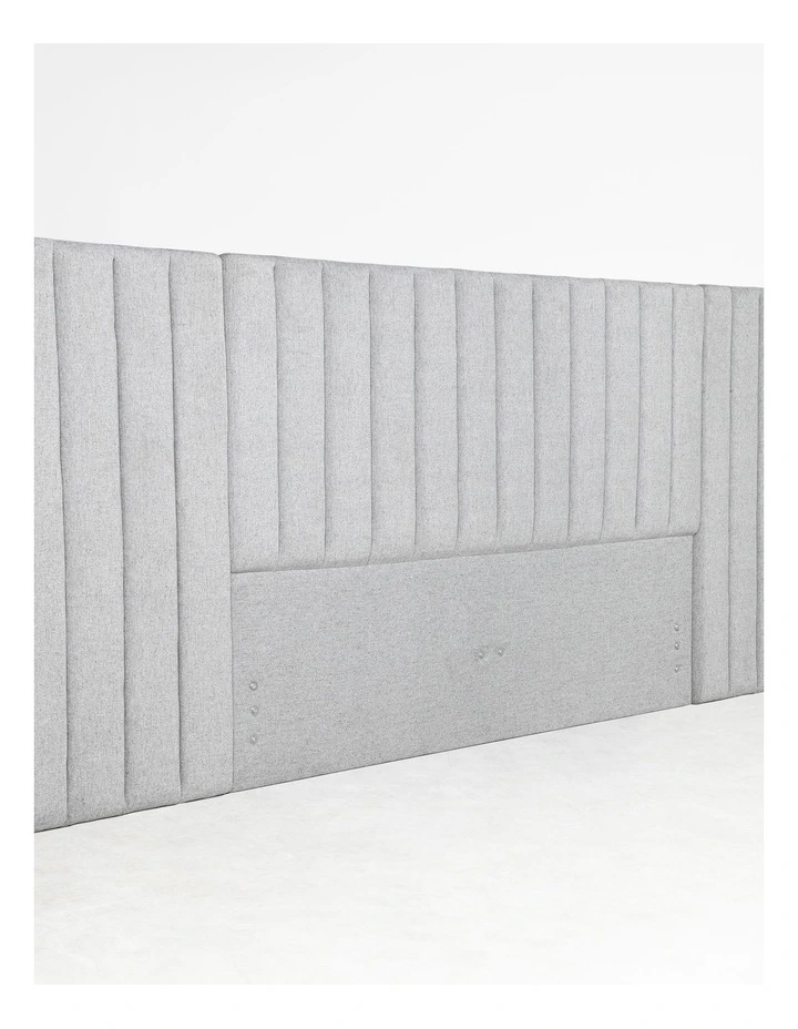 Elodie - Headboard With Wing - Queen - Paloma Grey image 3