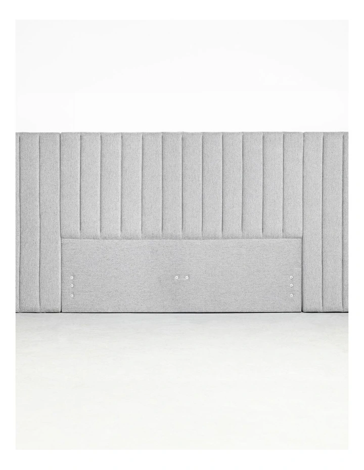 Elodie - Headboard With Wing - Queen - Paloma Grey image 5
