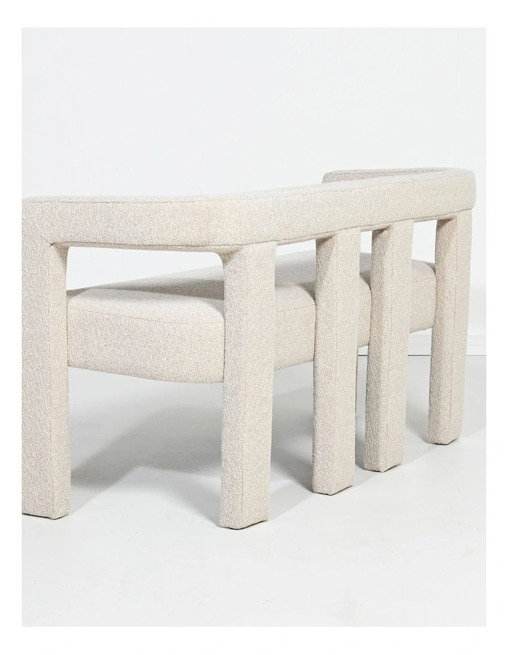 Darcy & Duke Lyon Two-Seater Bench Sofa - Oatmeal Beige image 5