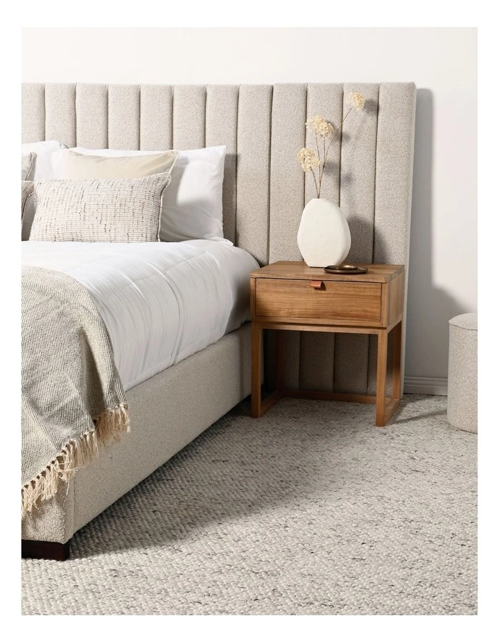 Elodie - Headboard With Wing - King - Oatmeal image 2