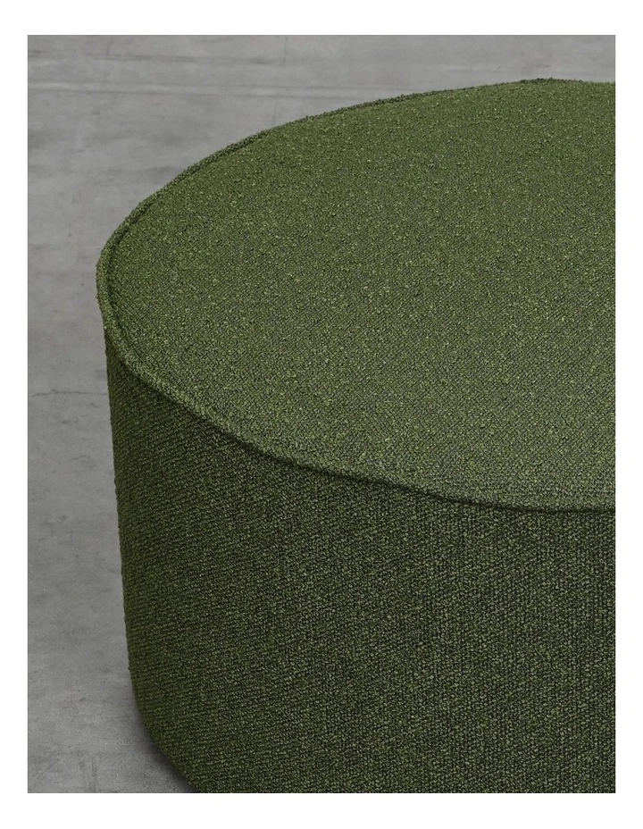 Darcy & Duke Belamy Round Ottoman - Forrest Green - Large image 3