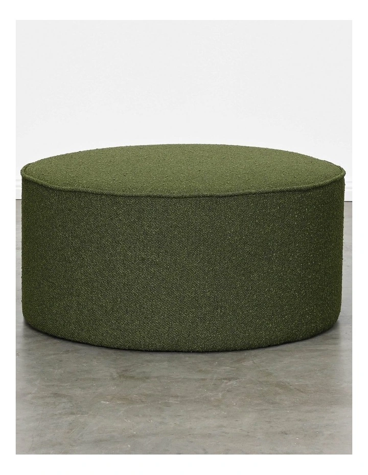 Darcy & Duke Belamy Round Ottoman - Forrest Green - Large image 4