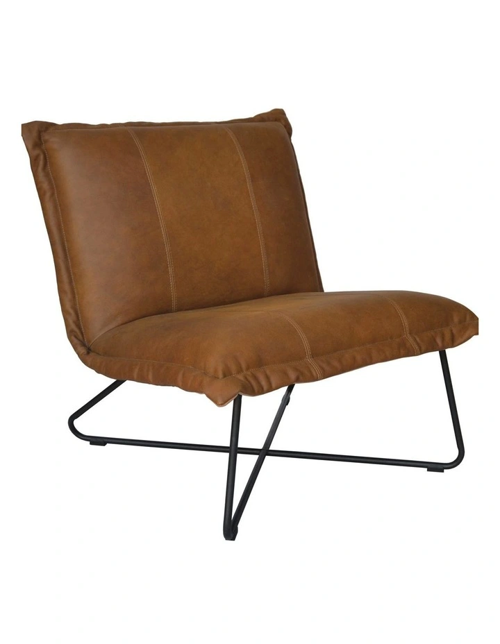 Xander Chair - Cognac Leather - Black Leg image 1