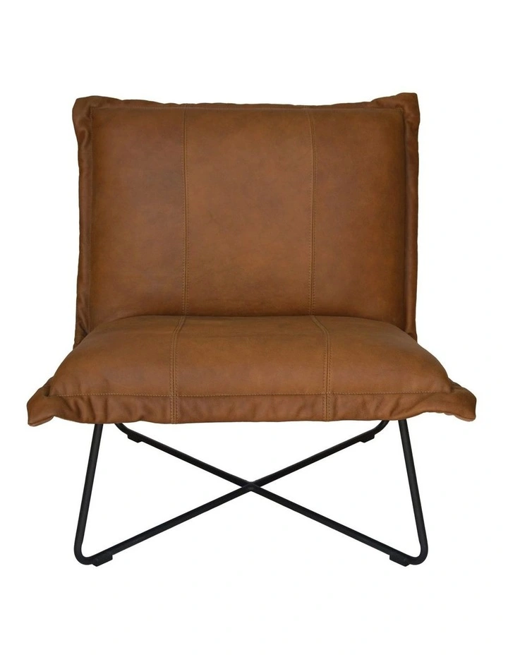 Xander Chair - Cognac Leather - Black Leg image 2