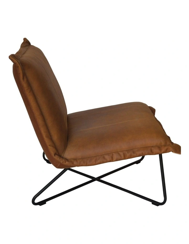 Xander Chair - Cognac Leather - Black Leg image 3