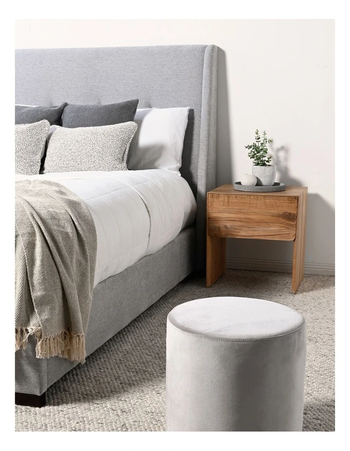 Dorian Queen Full Bed in Paloma Grey image 2