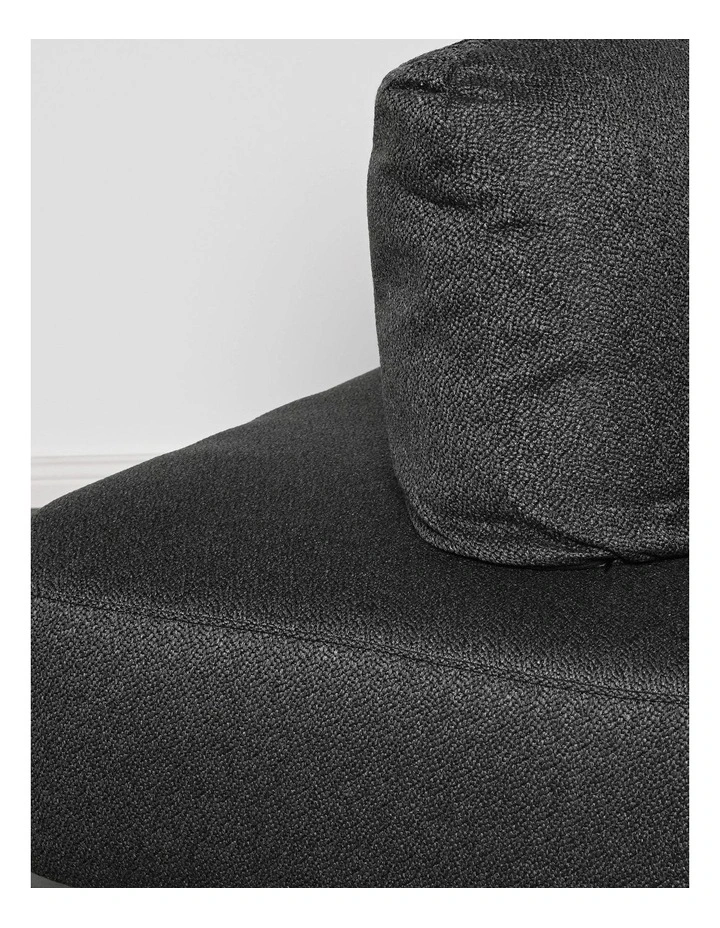 Darcy & Duke Porto Lounger - Gusto Charcoal - Black Metal Legs image 3