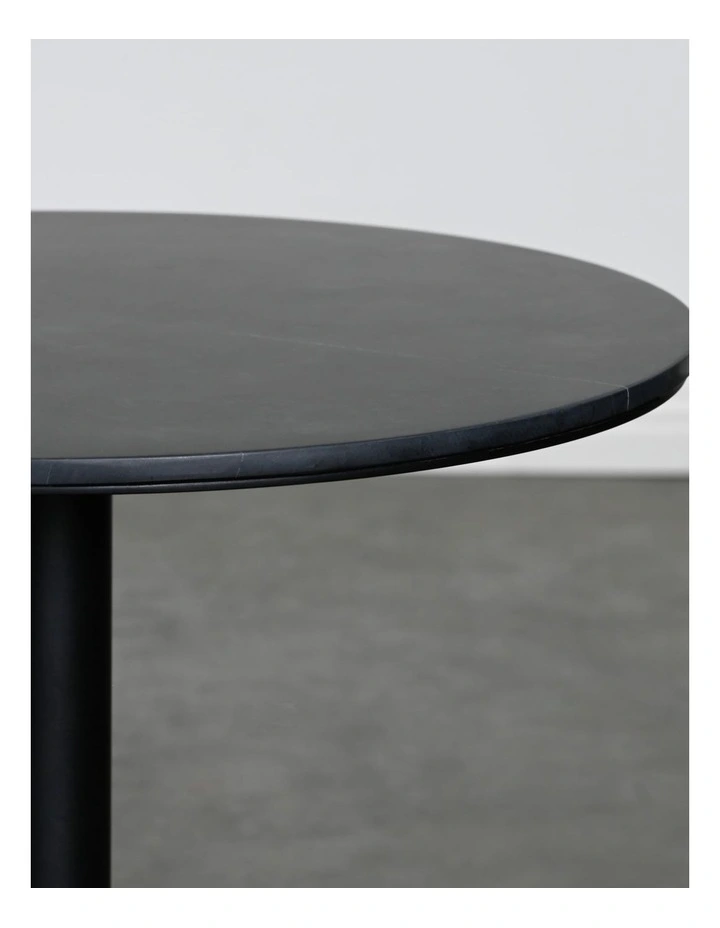 Darcy & Duke Paxton Small Side Table - Black Marble Top, Black Metal Base image 3