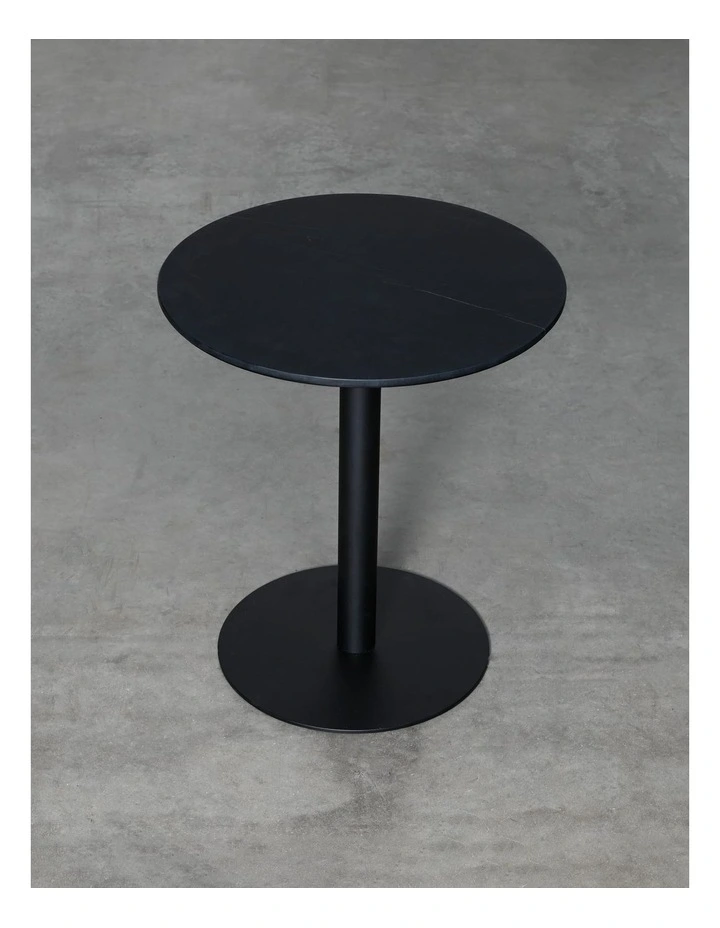 Darcy & Duke Paxton Small Side Table - Black Marble Top, Black Metal Base image 4