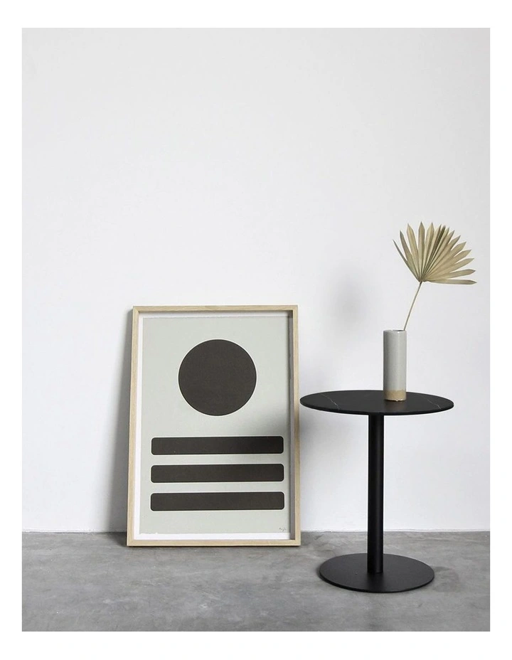 Darcy & Duke Paxton Small Side Table - Black Marble Top, Black Metal Base image 7