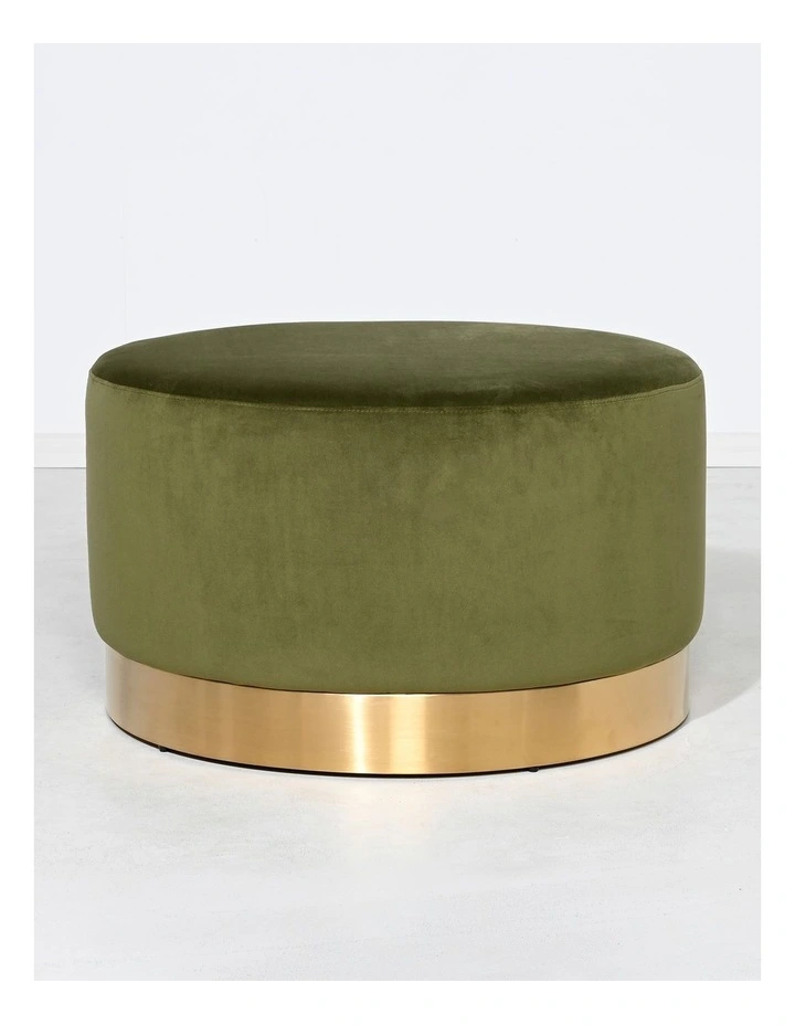 Large Ottoman in Olive Green image 1