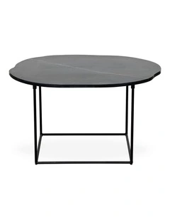 Sorrento - Coffee Table Medium - Black Marble Black Base