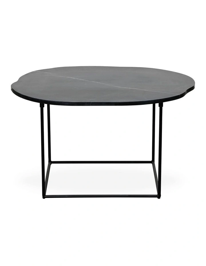 Sorrento - Coffee Table Medium - Black Marble Black Base image 1