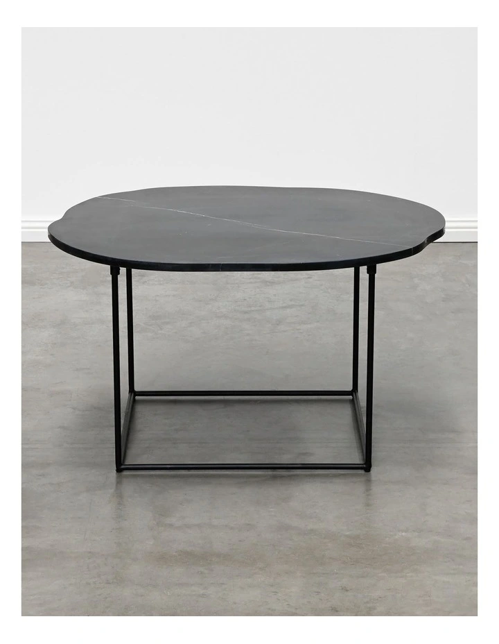 Sorrento - Coffee Table Medium - Black Marble Black Base image 2