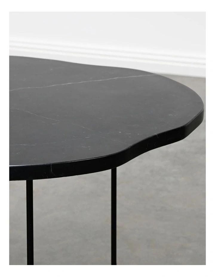 Sorrento - Coffee Table Medium - Black Marble Black Base image 3