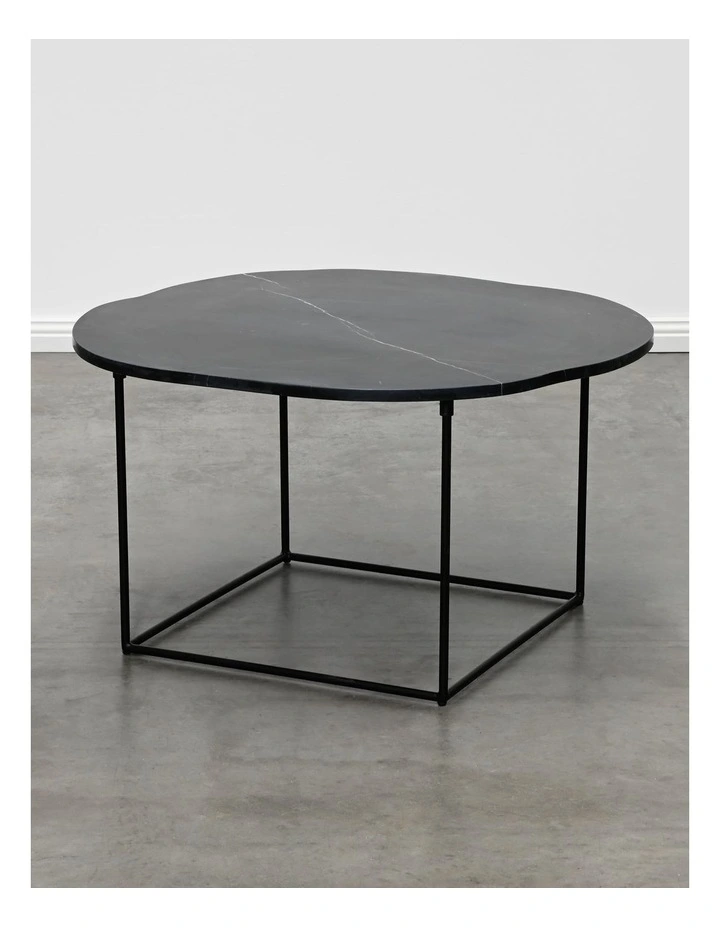 Sorrento - Coffee Table Medium - Black Marble Black Base image 4