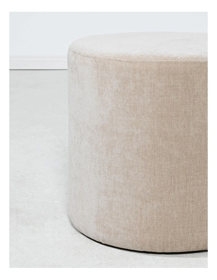 Miro Ottoman - Natural chenille, 45cm image 4
