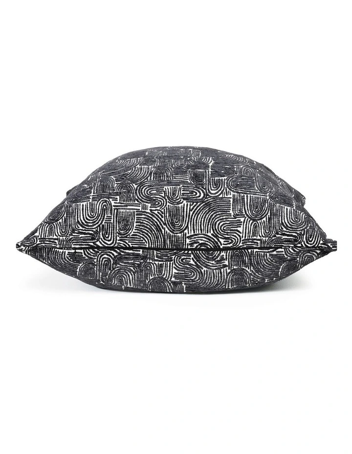 Textures - Charcoal Swirl - Fabric Cushion - 55 X 55 image 2