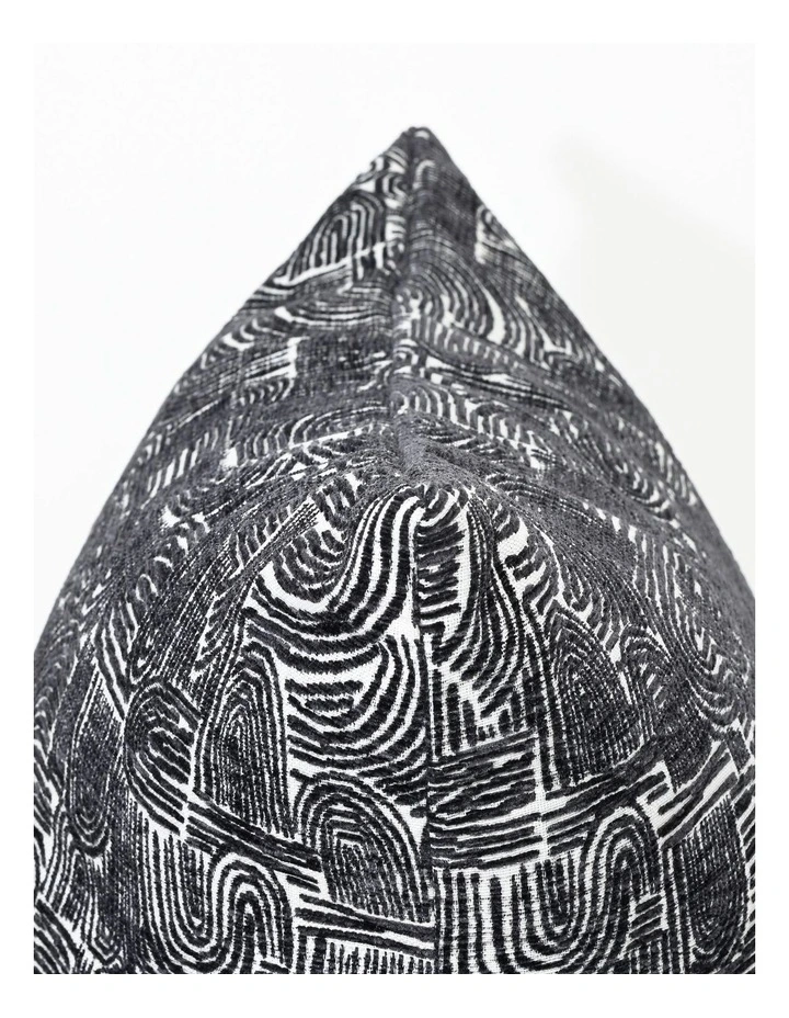 Textures - Charcoal Swirl - Fabric Cushion - 55 X 55 image 3