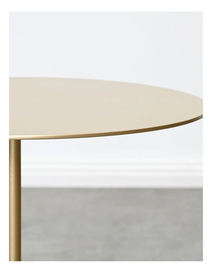 Darcy & Duke Brazil Small Side Table - Gold Metal Top, Black Marble Base image 3