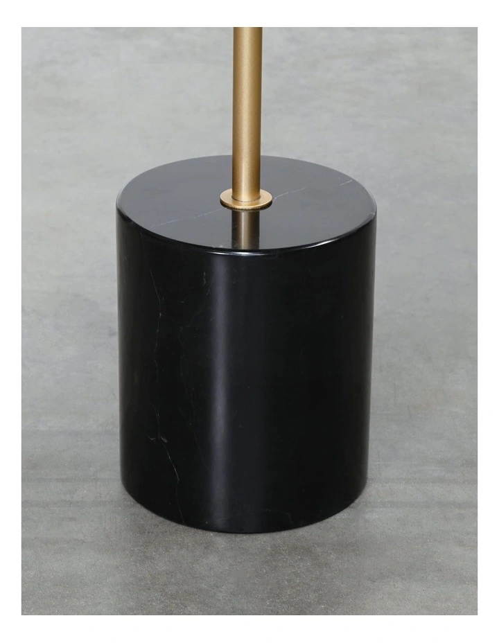 Darcy & Duke Brazil Small Side Table - Gold Metal Top, Black Marble Base image 5