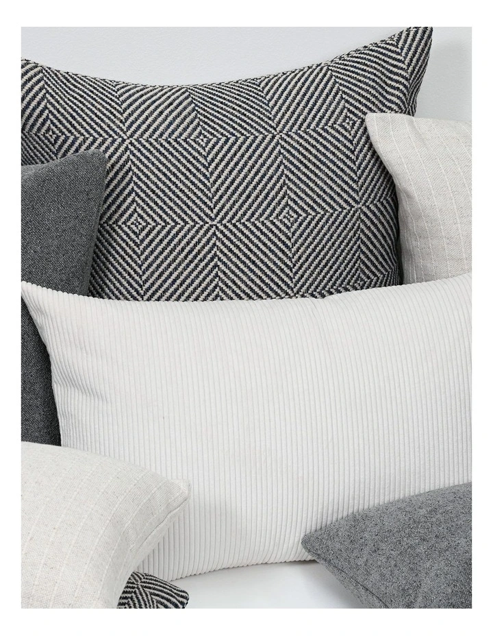 Cord Cushion - Cream - 57 X 37 - Feather Fill image 2